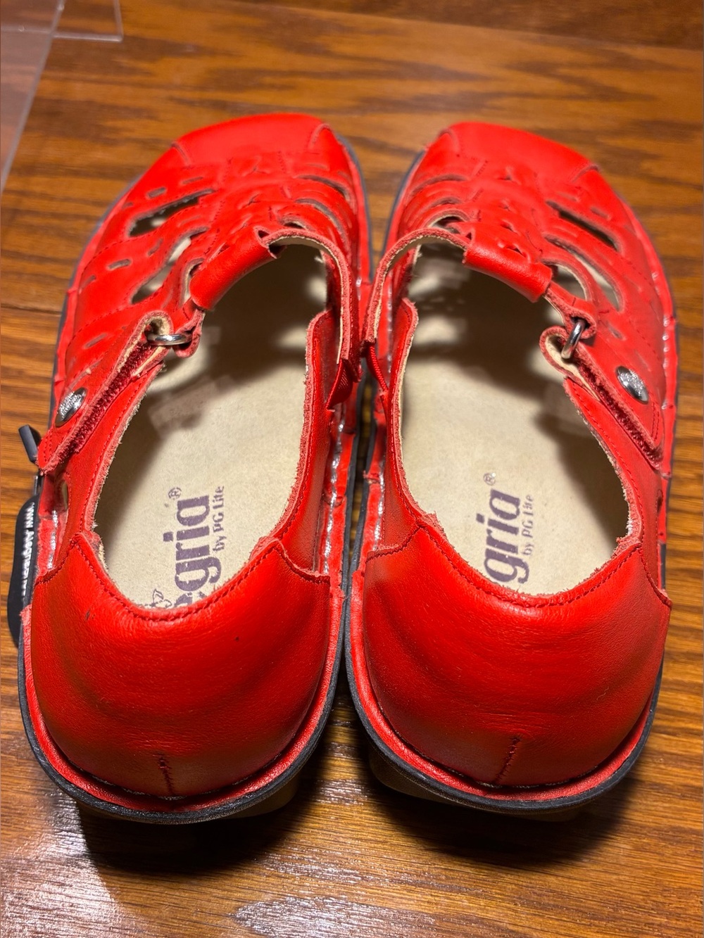 Alegria Pesca Tomato Red Leather Fisherman Sandals EU 37 US 7-7.5 - Picture 8 of 16